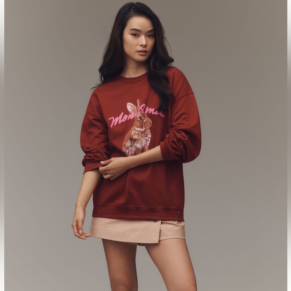 Anthropologie Graphic Pullover Sweatshirt - Size M - BNWT